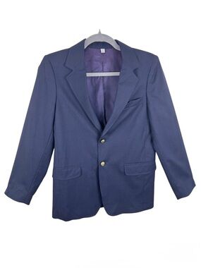 Talbots Kids Navy Blue Gold Button Single Breasted‎ Uniform Blazer Kid's Size 14